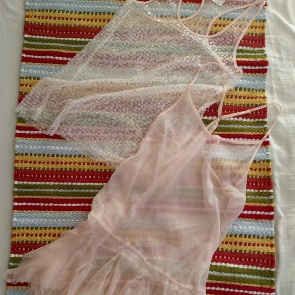 Free People NWOT intimate glittery dress in peach - Picture 2 of 5